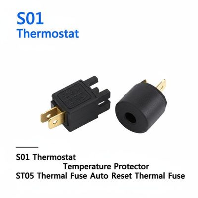 S01 Termostato ST01 Protector de temperatura ST05 Fusível térmico Fusível térmico de reinicialização automática