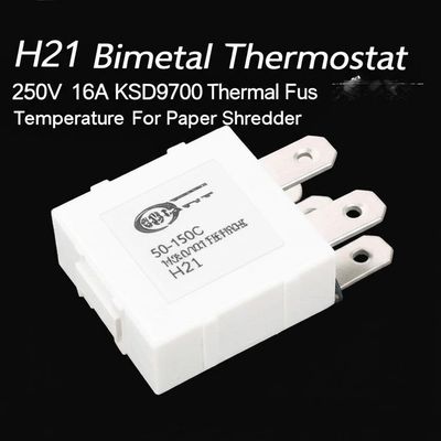 H21 Bimetal Thermostat 250V 16A 50-150C KSD9700 Comutador de temperatura de fusível térmico para triturador de papel