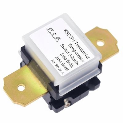Termostato bimetálico KSD301 com caixa de plástico ou cerâmica e tampa de alumínio ou cabeça de cobre para eletrodomésticos