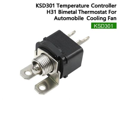 KSD301 H31 Controlador de temperatura termostático bimetal com 100000 ciclos e faixa de -10~300°C para ventilador de refrigeração de automóveis