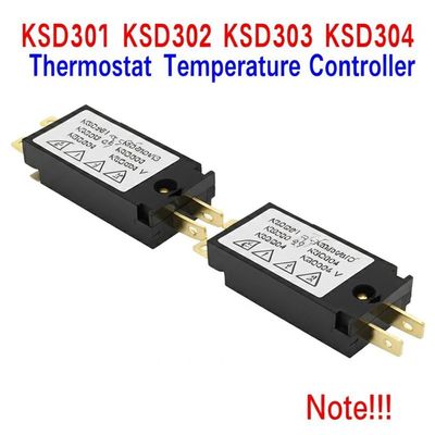 Controlador de temperatura termostato bimetálico KSD301 com 100000 ciclos 250V 16A e faixa de 0-250℃