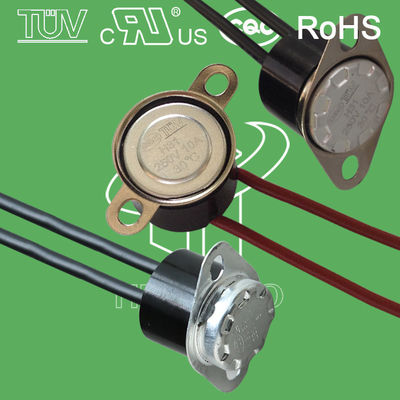 Interruptor eliminado térmico bimetálico 250V 10A 16A do controle de temperatura do termostato da prova KSD301 da água com o UL ROHS de CQC TUV